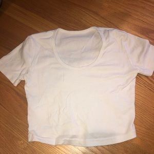 White crop top